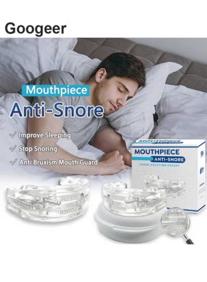 Googeer Anti-Snoring Mouth Guard Adjustable Mouthpiece Night Time Teeth Mouthguard Sleeping Bite Guard For Bruxism And Stop Snoring Custom Molding Adjustability, Snoring Reduction Aid For Men And Women - Image 2